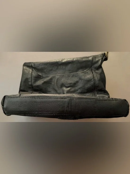 GREAT AMERICAN Leather Works- Black Leather Western Crossbody Purse Bag- EUC - Picture 3 of 6